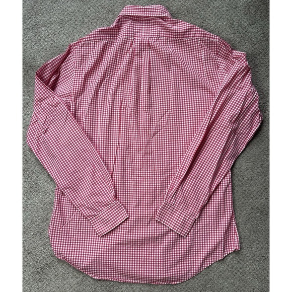 Polo Ralph Lauren Men's Medium Custom Fit Button Down Shirt Gingham Pink White - Picture 5 of 8